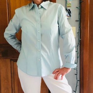 EUC Talbots light blue button down shirt